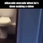 him after a video | nikocado avocado when he's
 done making a video | image tagged in gifs,nikocado avocado,toilet | made w/ Imgflip video-to-gif maker