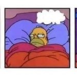 Homer in bed mad meme