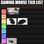 s-f teir | GAMING MOUSE TIER LIST | image tagged in s-f teir | made w/ Imgflip meme maker