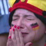 Alemã chorando