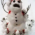 horror snowmen template