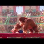 Mario punches Donkey Kong GIF Template