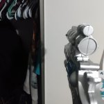 Gun pointing at closet