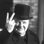 Sir Winston Churchill "V" for victory