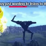 New GIF template. Have fun with it! | Yo this guy just wanting to listen to the music | image tagged in gifs,funny,this rocks,sonic frontiers | made w/ Imgflip video-to-gif maker