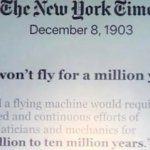 Man won’t fly for a million years