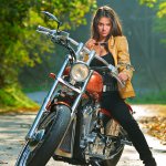 female biker