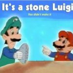 Its a stone luigi meme