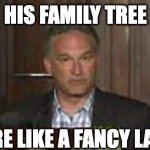 FAMILY | HIS FAMILY TREE; IS MORE LIKE A FANCY LADDER | image tagged in sweet home alabama | made w/ Imgflip meme maker