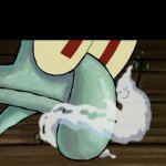 Squidward sniffs