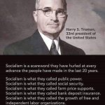Harry Truman socialism is a scare word meme