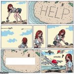 MAGA stranded in a desert island actually meme
