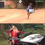 MARIAH PLEASE NO! SPARE ME! | ME; ALL I WANT FOR CHRISTMAS IS YOUUUUUUU! | image tagged in why are you running,christmas,mariah carey,memes,funny,fun | made w/ Imgflip meme maker