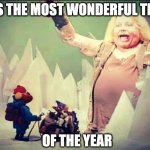 christmas motely crue | IT'S THE MOST WONDERFUL TIME; OF THE YEAR | image tagged in vince-mas | made w/ Imgflip meme maker