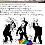 PoliticsTOO religion policy