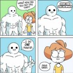 upvote me | EVERY TIME I GET AN UPVOTE | image tagged in one push up comic,exercise | made w/ Imgflip meme maker