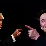 Trump and Elon pointing