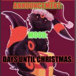 The red umbreon’s Christmas temp