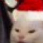 cat with Xmas hat template