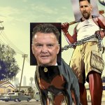 Louis van gaal pack | image tagged in gta 5 franklin and his dog chop | made w/ Imgflip meme maker