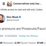 Elon Musk pronouns prosecute Fauci