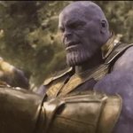 Thanos Completing Infinity Gauntlet GIF Template