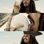 Jack Sparrow licking rock