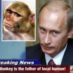Putin monkey is the father of local human