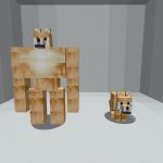 Buff Doge vs. Cheems (Minecraft) template