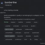 Borderline definition