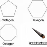 Pentagon | YOURLUNGSAREGON | image tagged in pentagon | made w/ Imgflip meme maker