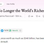 Elon Musk no longer world's richest person