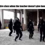 : O | The entire class when the teacher doesn't give homework | image tagged in gifs,vibe | made w/ Imgflip video-to-gif maker