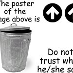 The poster above is TRASH meme
