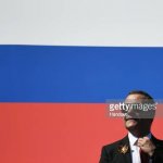 Cool Medvedev with Russian flag