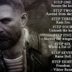 The steps to freedom meme