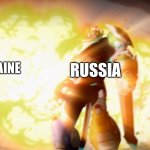 voltron destroying stuff | UKRAINE; RUSSIA | image tagged in voltron destroying stuff | made w/ Imgflip meme maker