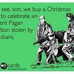 Christmas paganism meme
