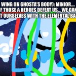 Ghosta and minior | WING (IN GHOSTA’S BODY): MINIOR…. IF THOSE A HEROES DEFEAT US… WE CAN PROTECT OURSELVES WITH THE ELEMENTAL BARRIER…. | image tagged in night sky,night | made w/ Imgflip meme maker