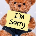 I’m sorry Teddy Bear