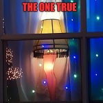 Christmas Story Lamp | THE ONE TRUE; X-MAS DECORATION | image tagged in christmas story lamp | made w/ Imgflip meme maker