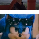Sonic | Climb down ugly bob! | image tagged in sonic | made w/ Imgflip meme maker
