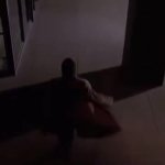 Patrick Bateman running GIF Template