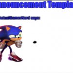 My announcement template meme