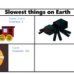 Slowest things on Earth