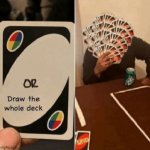 A lot of Uno cards