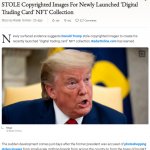 Donald Trump stole NFT Trading Card designs