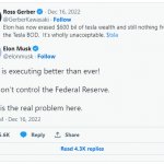 Elon Musk blames the Federal Reserve