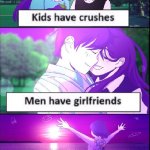 kids have crushes,men have girlfriends,...