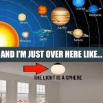 Globeists vs. flat earth theory meme
